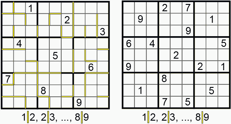 Figure 6. 1-away Disallowed Number Place (Hitotsu Chigai Nanpure). Nanpure Fan #52 2004-10.